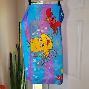 The Little Mermaid Vibrant Printed 1998 Pillow Case Flounder‎ Sabastian Disney
